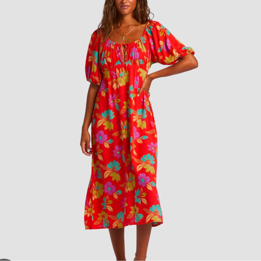 Billabong True Romance Midi Dress Size Large